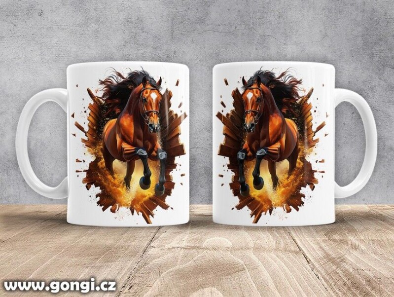 Hrnek - 0384 - Kůň v běhu 04